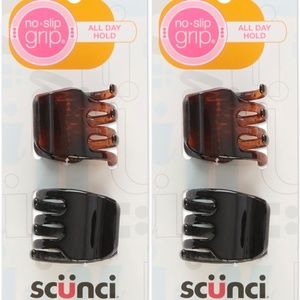 Scunci No-Slip Grip Jaw Clips, 3.5 cm